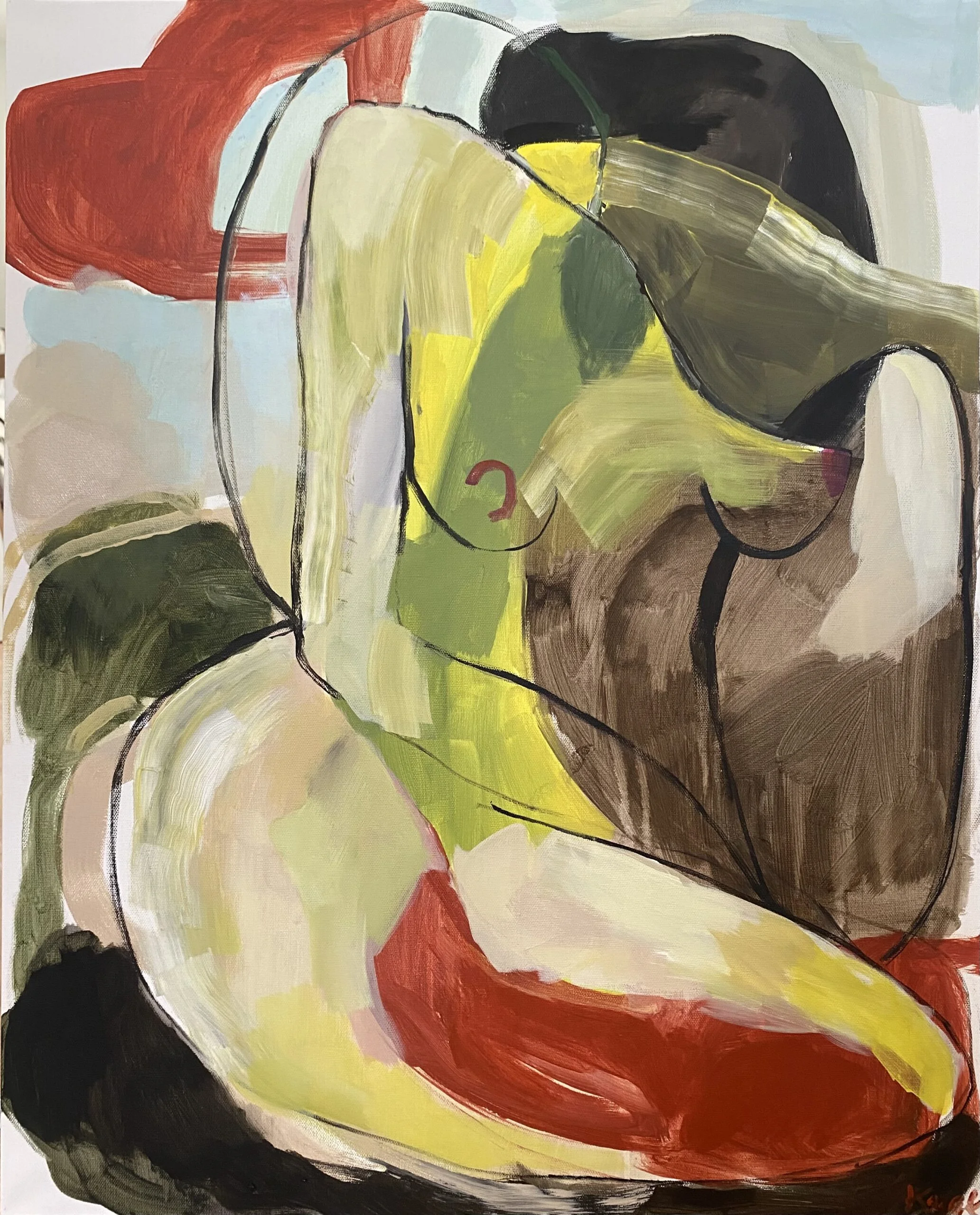 Female – abstract figurative painting by Magdalena Krzak